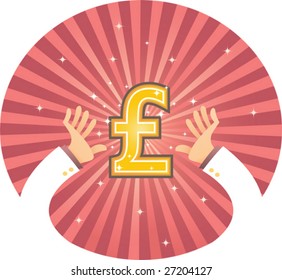 Illustration of two hand reaching for Pound