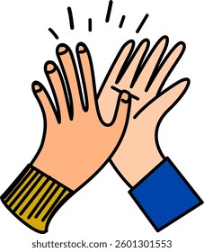 -illustration of two hands clapping