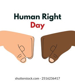 Illustration of two hands clenched into a fist has the meaning of unity