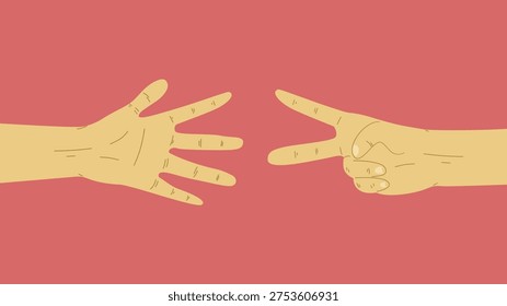 Illustration Two Hands Playing