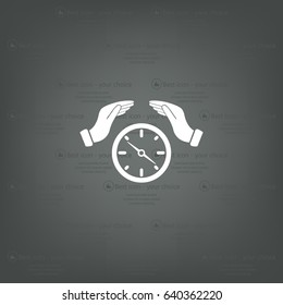 Illustration of two hands protecting or giving a compass