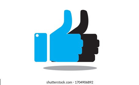 illustration of two hands with thumb. The symbol agrees