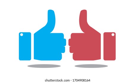 illustration of two hands with thumb. The symbol agrees