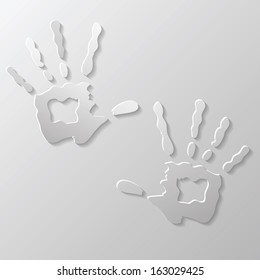  illustration with  two hands for your design