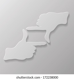  illustration with  two hands for your design