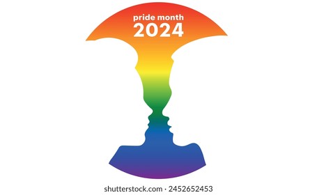 Illustration of two lesbians Pride Month 2024