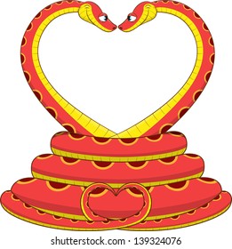 illustration: Two lovers snake