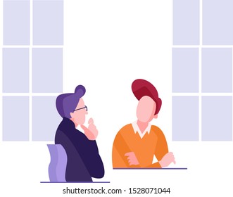 illustration of two men discussing