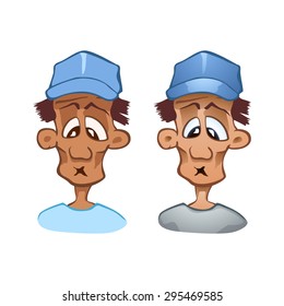 illustration of two old funky servicemans on white background