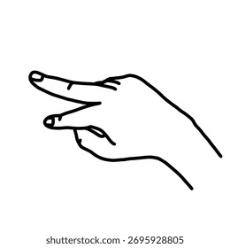 illustration of two open fingers