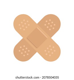 An illustration of two overlapping bandages 