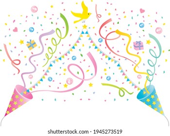 An illustration of two party crackers