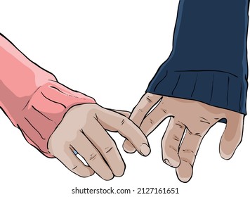 an illustration of two people bond to be together to their future