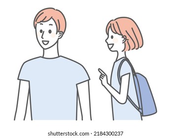 ilustración de dos personas hablando