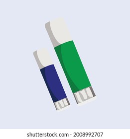 illustration of two pieces of paper glue, to glue torn paper