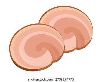 Ilustración de dos piezas de cerdo