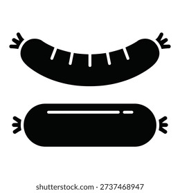 Illustration of two sausages, one plain and one with scoring marks, side by side
