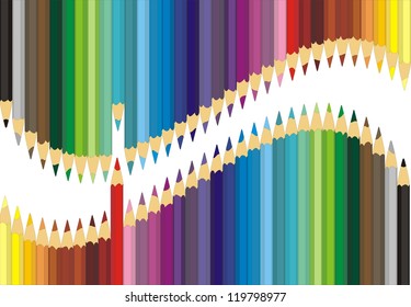illustration two set color pencil