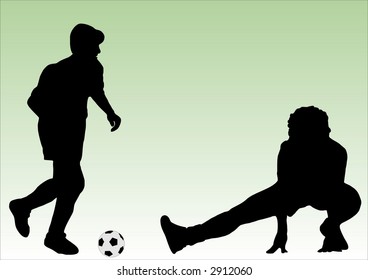 illustration of two soccer players