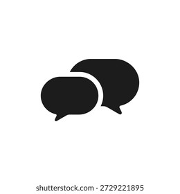 Illustration of two speech bubbles floating freely