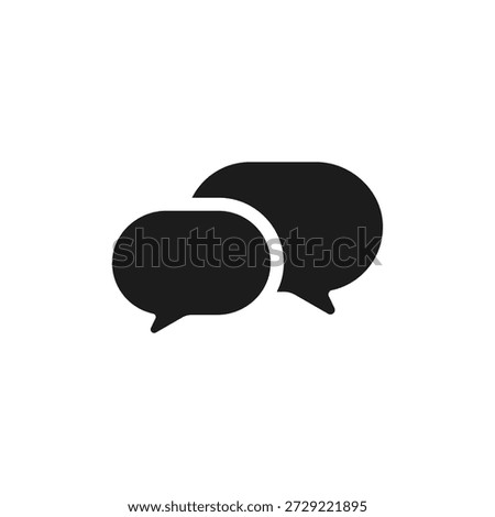 Illustration of two speech bubbles floating freely