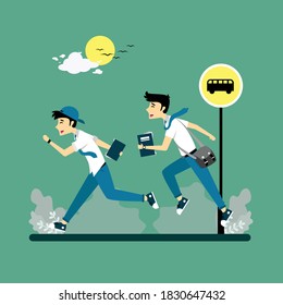 Illustration von zwei teilnehmenden Studenten