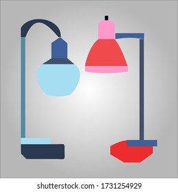 Illustration of two study lights or room lights