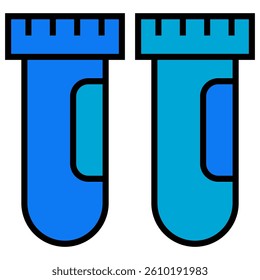 Illustration of Two Test Tubes Isolated on white background