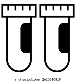 Illustration of Two Test Tubes Isolated on white background
