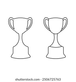 Ilustración de dos trofeos, Ilustración vectorial 
