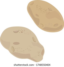 
Illustration of two types of potatoes