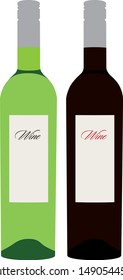 Illustration of two wine bottles