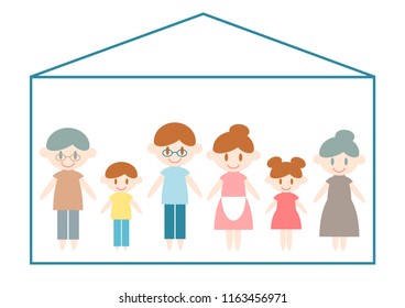 Illustration of two-family houses