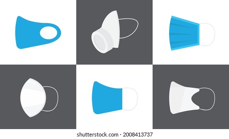 Illustration Types Masks Types Masks Side Stock Vector (Royalty Free ...