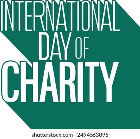 Illustration typography of International day of charity