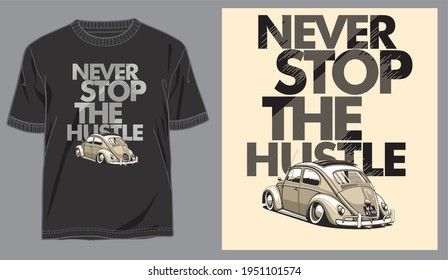 vector de ilustración y tipografía para el concepto de camiseta de diseño