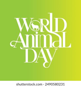 Tipografía ilustrativa para el Día Mundial de los Animales