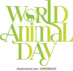 Illustration typography for World Animal Day