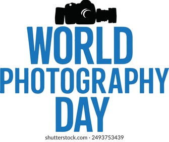 Illustration typography of World Photography Day