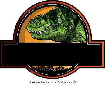 illustration of Tyrannosaurus T Rex logo