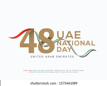 Illustration of UAE independence day banner or poster design with national flag color theme background,united arab emirates,national day,spirit of the union.