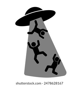 illustration of a UFO flying in the sky