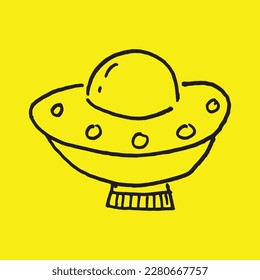 The Illustration of UFO Sketch