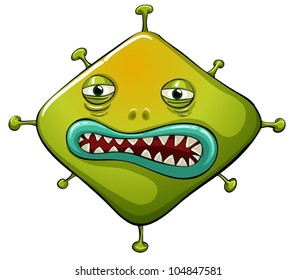 Illustration of an ugly virus