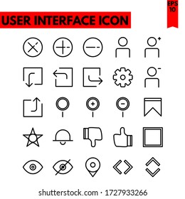 ilustración del icono plano Ui