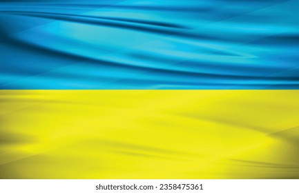 Illustration of Ukraine Flag and Editable vector Ukraine Country Flag