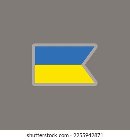 Illustration of Ukraine flag Template