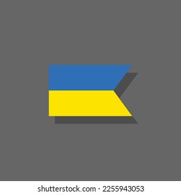Ilustración de la plantilla de bandera de Ucrania