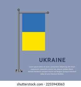 Ilustración de la plantilla de bandera de Ucrania