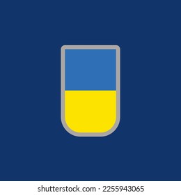 Illustration of Ukraine flag Template